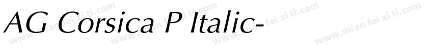 AG Corsica P Italic字体转换